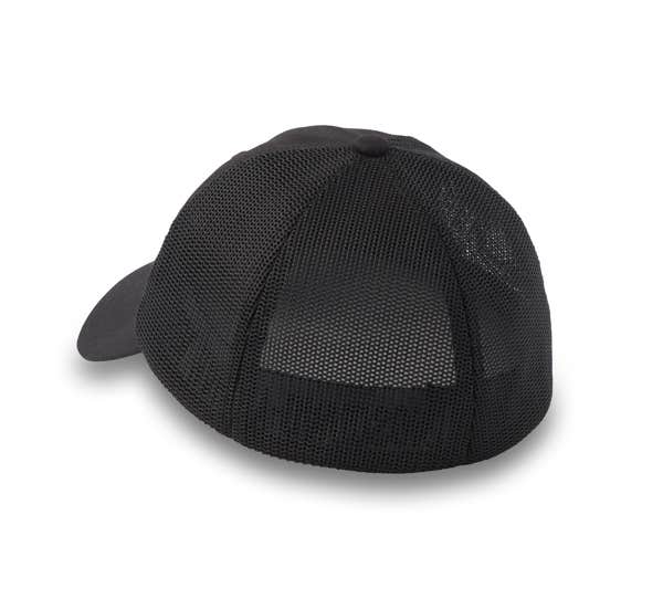 HARLEY-DAVIDSON MENS H-D OIL CAN BAR & SHIELD STRETCH-FIT CAP