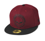 HARLEY-DAVIDSON MENS WILLIE G (TM) SKULL PATCH LOGO 59FIFTY (R) CAP