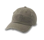 HARLEY-DAVIDSON MENS FLYING LAP DISTRESSED STRETCH-FIT CAP