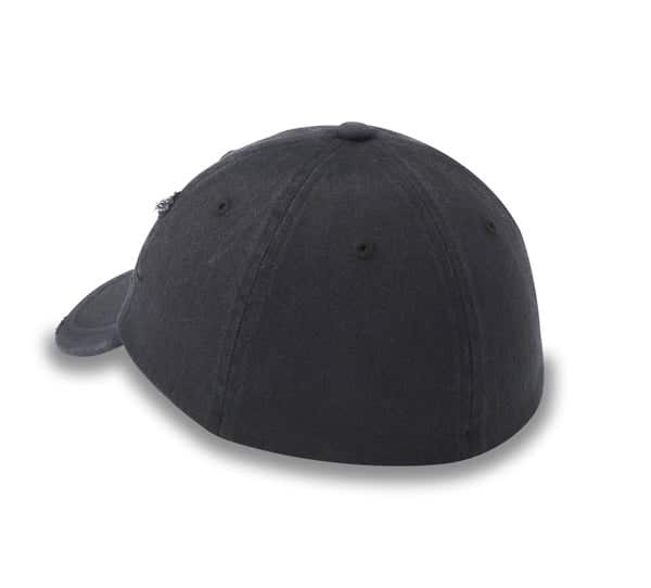 HARLEY-DAVIDSON MENS FLYING LAP DISTRESSED STRETCH-FIT CAP