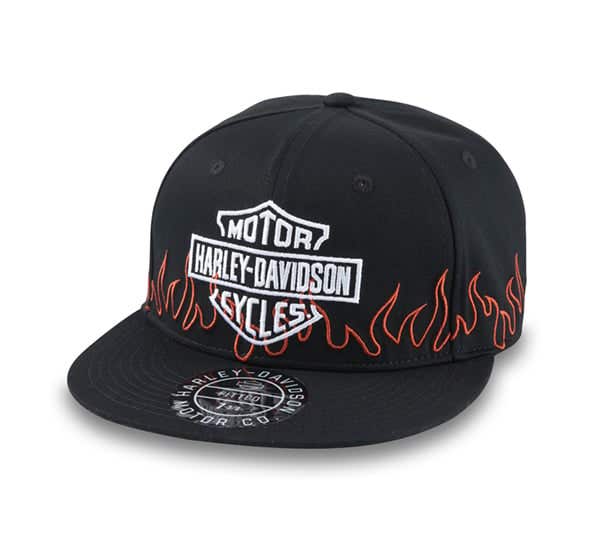 HARLEY-DAVIDSON MENS FLAMES FITTED HAT