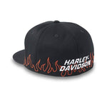 HARLEY-DAVIDSON MENS FLAMES FITTED HAT