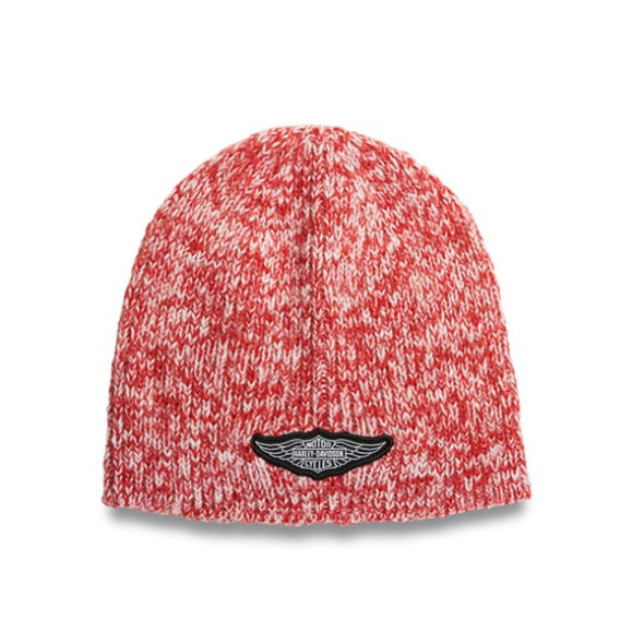 HARLEY-DAVIDSON WOMENS SILVER WING MARLED KNIT HAT