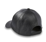 HARLEY-DAVIDSON WOMENS FACTORY PERFORATED LEATHER BASEBALL CAP
