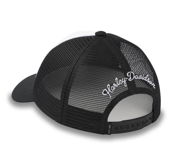 HARLEY-DAVIDSON WOMENS ROSEBUD TRUCKER CAP