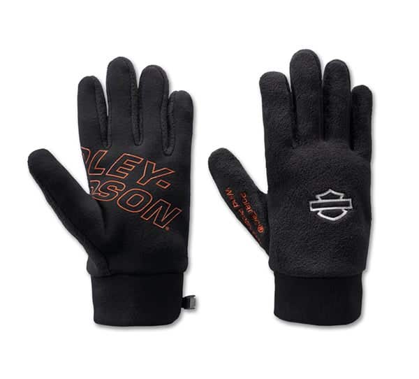 HARLEY-DAVIDSON MENS COMBUSTION WINDPROOF FLEECE GLOVES