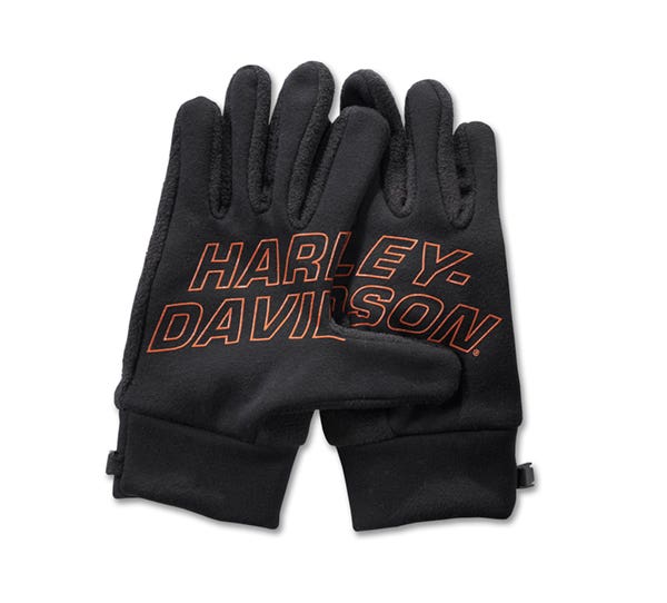 HARLEY-DAVIDSON MENS COMBUSTION WINDPROOF FLEECE GLOVES