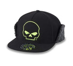 HARLEY-DAVIDSON MENS WILLIE G SKULL FLAP HAT