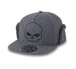 HARLEY-DAVIDSON MENS WILLIE G SKULL FLAP HAT