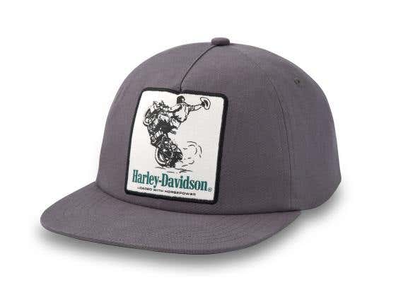 HARLEY-DAVIDSON MENS COWBOY 5-PANEL STRAPBACK CAP