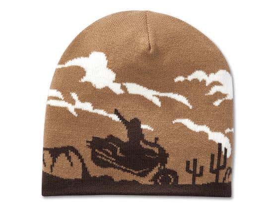 HARLEY-DAVIDSON MENS COWBOY REVERSIBLE BEANIE