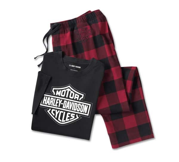 HARLEY-DAVIDSON MENS FLEECE BEANIE AND GLOVE GIFT SET