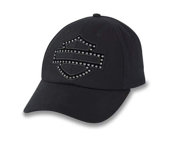 HARLEY-DAVIDSON WOMENS BAR & SHIELD EMBELLISHED BASEBALL CAP