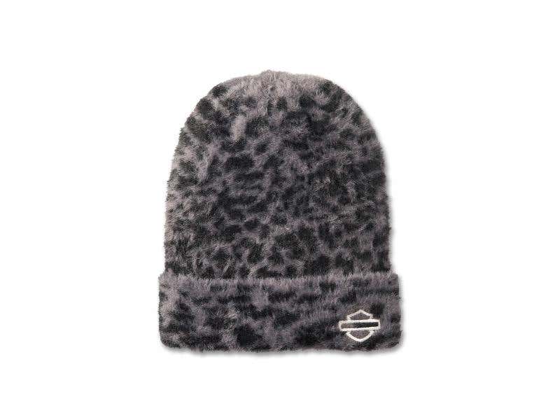 HARLEY-DAVIDSON WOMENS WILD CAT FUZZY BEANIE