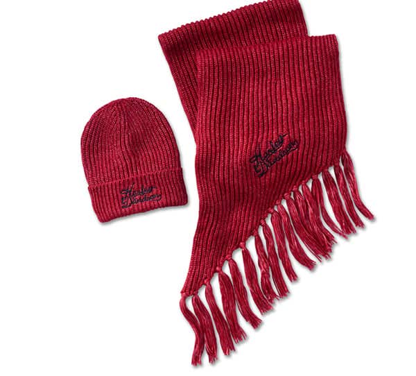 HARLEY-DAVIDSON WOMENS HD-MC HAT & SCARF GIFT SET
