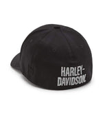 HARLEY-DAVIDSON MENS WILLIE G SKULL REFLECTIVE SOFTAIL STRETCH FIT CAP