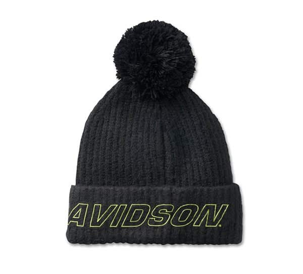 HARLEY-DAVIDSON WOMENS HD-MC POM POM BEANIE