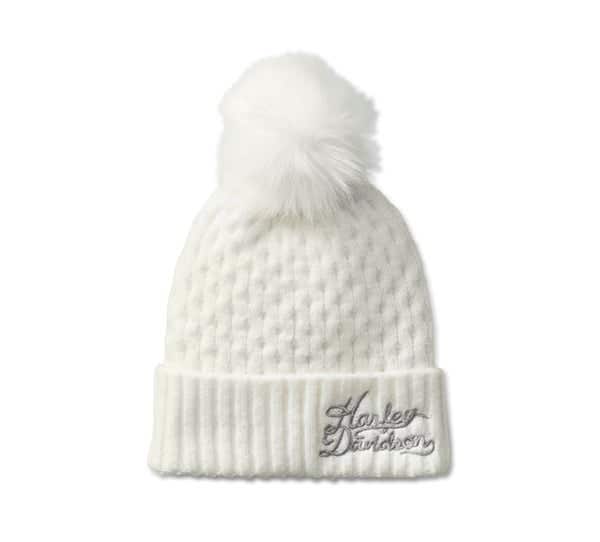HARLEY-DAVIDSON WOMENS CELEBRATE POM POM HAT