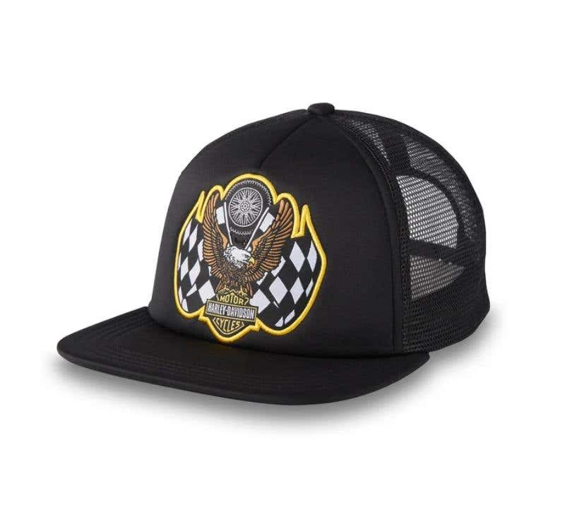 HARLEY-DAVIDSON MENS TROPHY BAR & SHIELD TRUCKER CAP