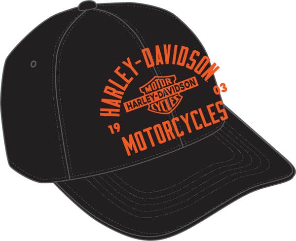 HARLEY-DAVIDSON MENS APEX SOFTAIL STRETCH FIT CAP