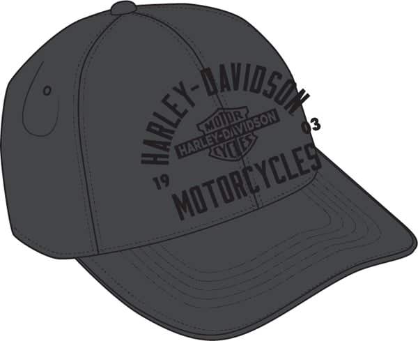 HARLEY-DAVIDSON MENS APEX SOFTAIL STRETCH FIT CAP