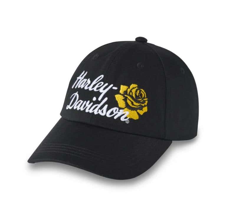 HARLEY-DAVIDSON WOMENS ROSE RACER ADJUSTABLE BASEBALL CAP