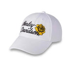HARLEY-DAVIDSON WOMENS ROSE RACER ADJUSTABLE BASEBALL CAP