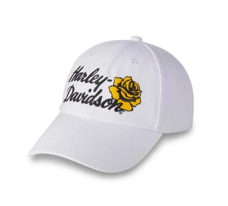 HARLEY-DAVIDSON WOMENS ROSE RACER ADJUSTABLE BASEBALL CAP