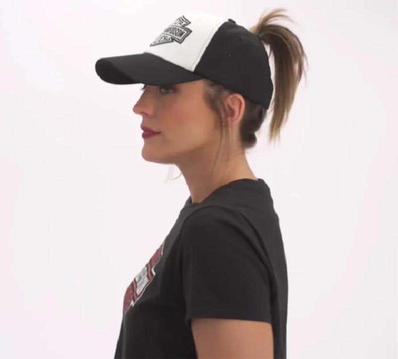 HARLEY-DAVIDSON WOMENS BAR & SHIELD PONYTAIL CAP
