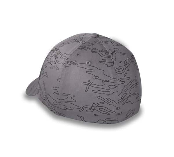 HARLEY-DAVIDSON MENS ENFLAME BAR & SHIELD STRETCH-FIT BASEBALL CAP