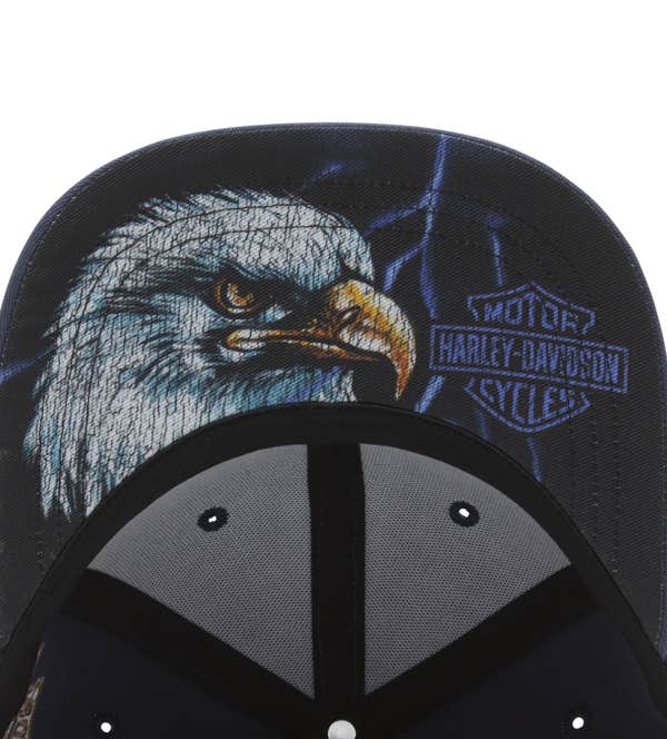 HARLEY-DAVIDSON MENS LIGHTNING EAGLE PANHEAD FITTED CAP