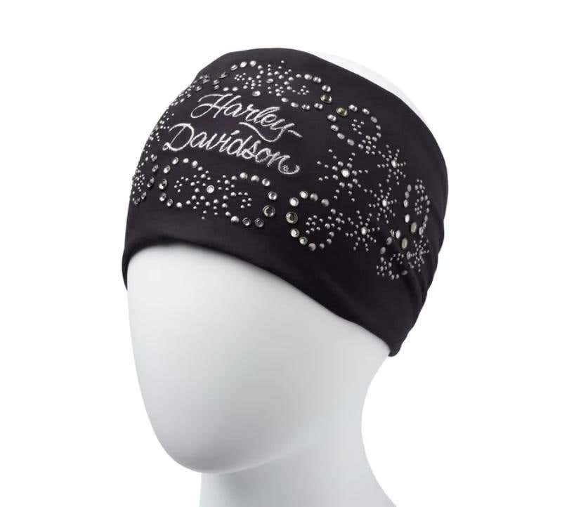 HARLEY-DAVIDSON WOMENS STUDDED OUT PERFORMANCE HEADBAND