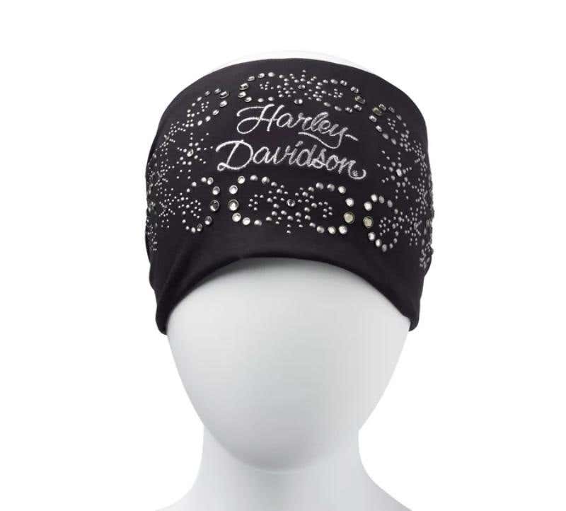 HARLEY-DAVIDSON WOMENS STUDDED OUT PERFORMANCE HEADBAND