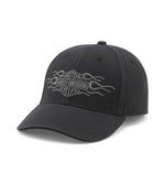 HARLEY-DAVIDSON WOMENS VINTAGE FLAME PONYTAIL CAP