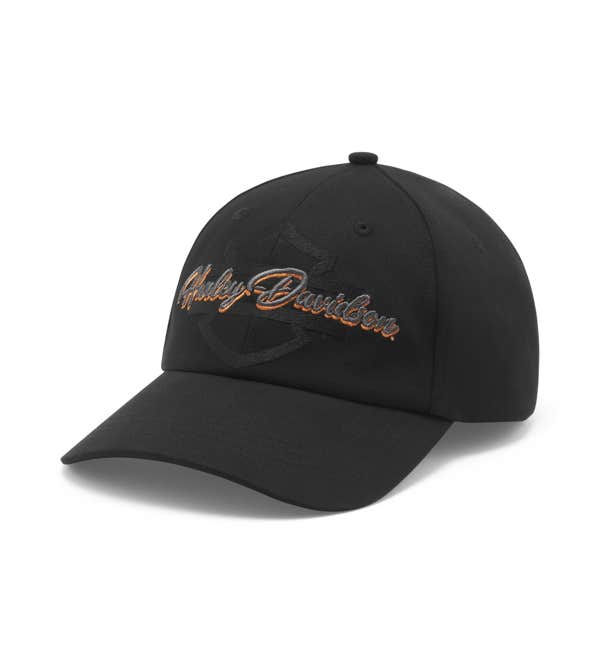 HARLEY-DAVIDSON WOMENS ESSENTIAL SCRIPT STRAPBACK CAP