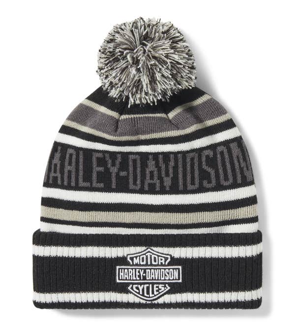 HARLEY-DAVIDSON HARLEY-DAVIDSON STRIPE POM BEANIE