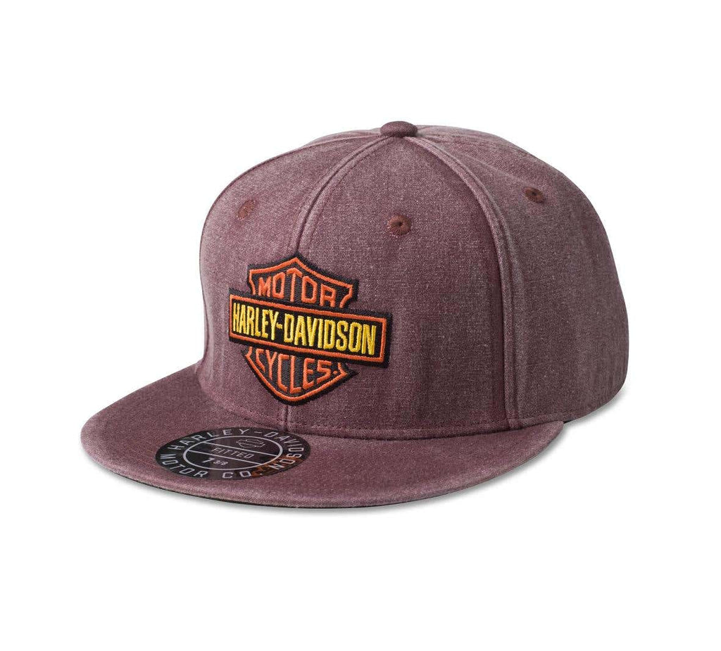 HARLEY-DAVIDSON MENS BAR & SHIELD WASHED FITTED CAP