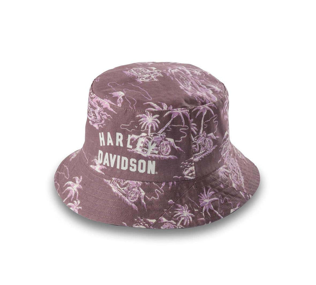 HARLEY-DAVIDSON WOMENS REVERSIBLE ALOHA HARLEY-DAVIDSON BUCKET HAT