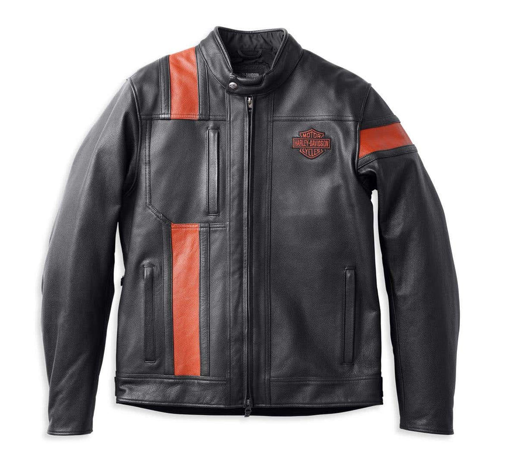 HARLEY-DAVIDSON MENS HIGHWAY-100 WATERPROOF LEATHER JACKET