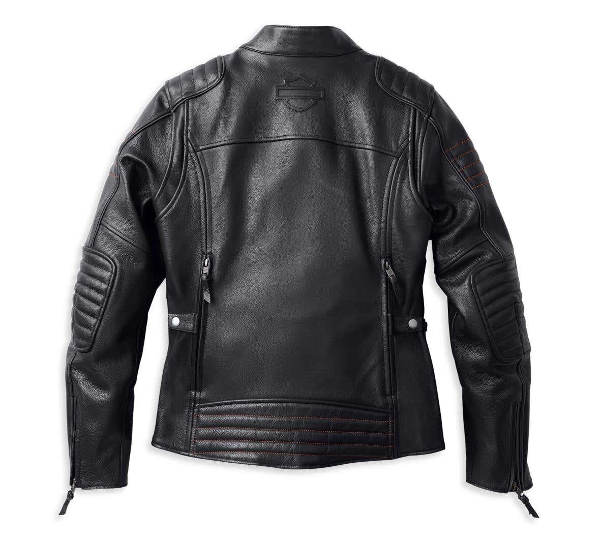 HARLEY-DAVIDSON WOMENS HEATHER AVENUE TRIPLE VENT SYSTEM LEATHER JACKET
