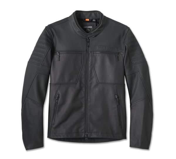 HARLEY-DAVIDSON MENS WILLIE G SKULL GRAPHIC LEATHER RIDING JACKET