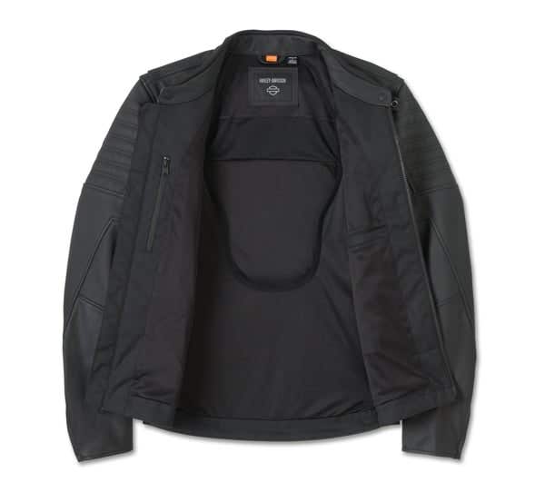 HARLEY-DAVIDSON MENS WILLIE G SKULL GRAPHIC LEATHER RIDING JACKET