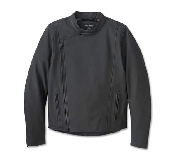 HARLEY-DAVIDSON MENS CITADEL SNAPTAB LEATHER JACKET
