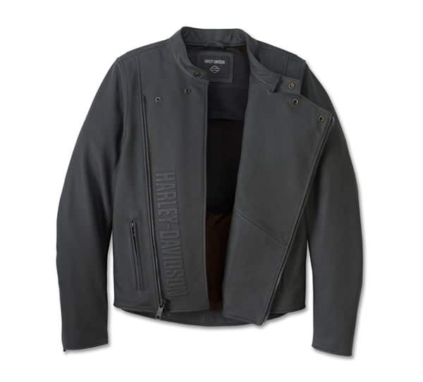 HARLEY-DAVIDSON MENS CITADEL SNAPTAB LEATHER JACKET
