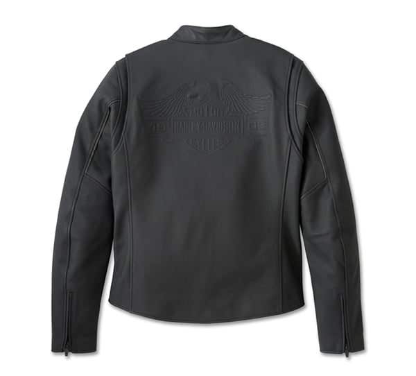 HARLEY-DAVIDSON MENS CITADEL SNAPTAB LEATHER JACKET