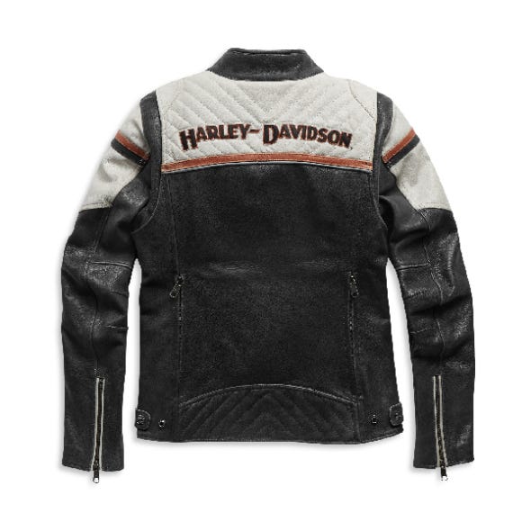 HARLEY-DAVIDSON WOMENS TRIPLE VENT MISS ENTHUSIAST II LEATHER JACKET