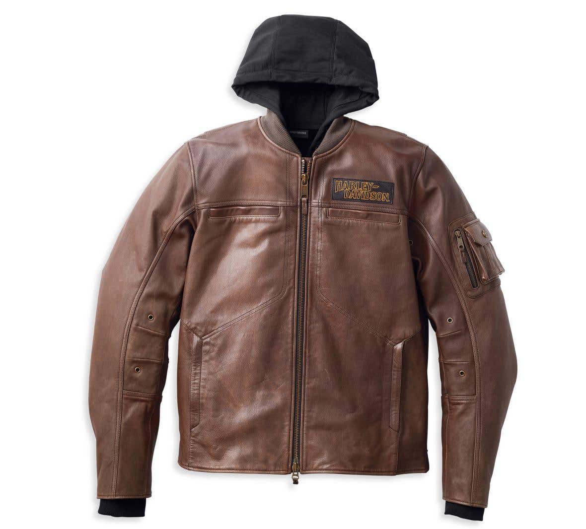 HARLEY-DAVIDSON MENS VENTURA 3-IN1 LEATHER JACKET