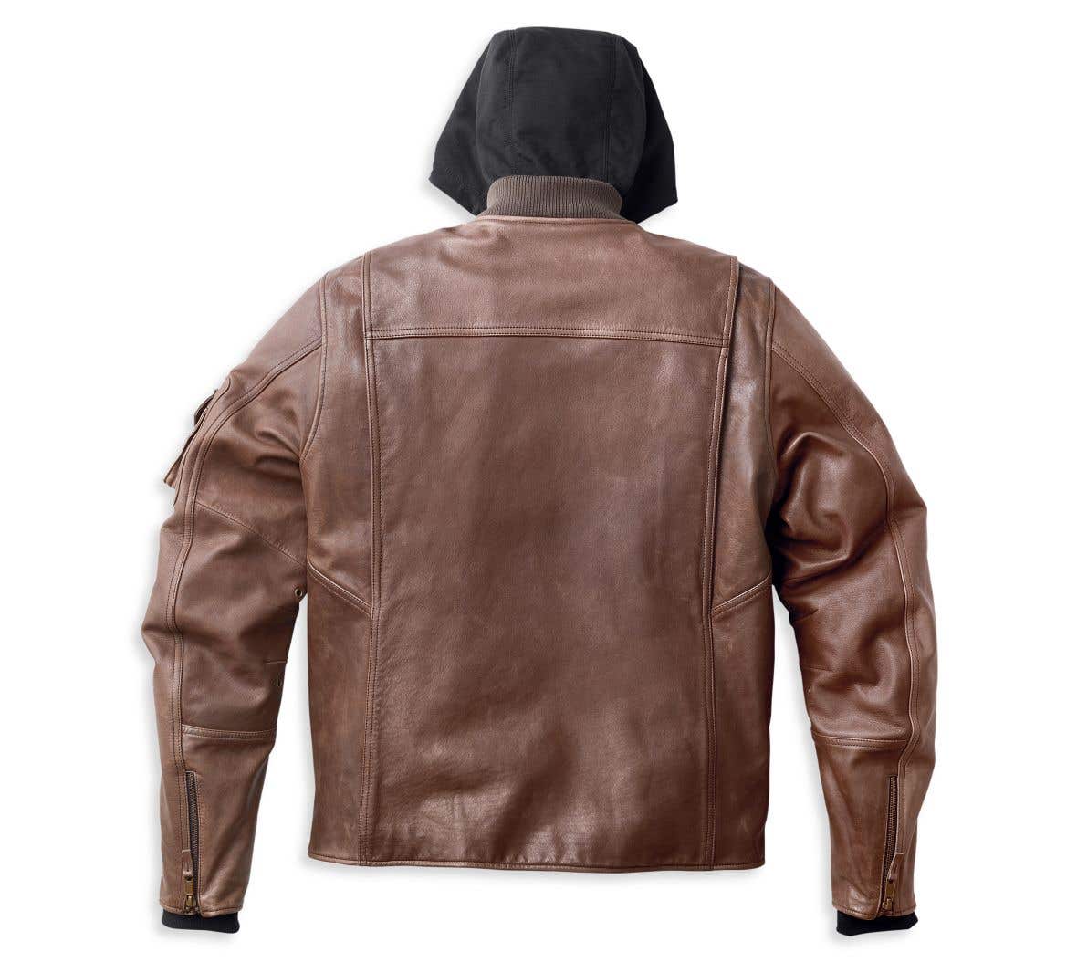 HARLEY-DAVIDSON MENS VENTURA 3-IN1 LEATHER JACKET