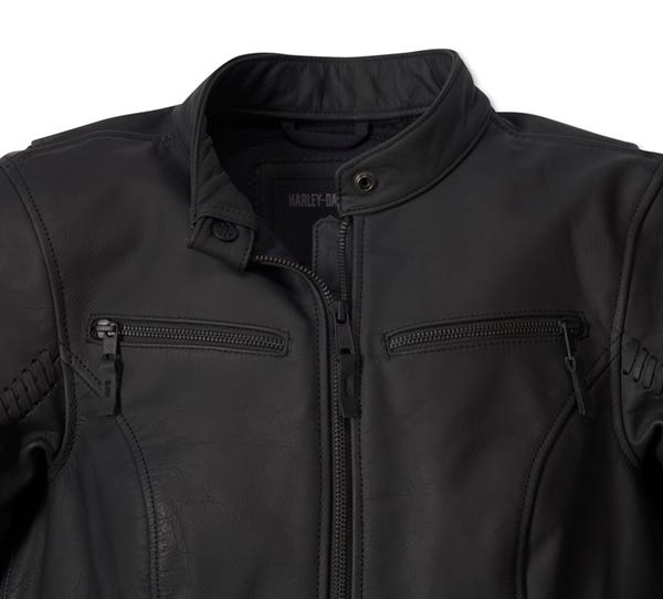 HARLEY-DAVIDSON WOMENS MOXIE WILLIE GLACED LEATHER JACKET
