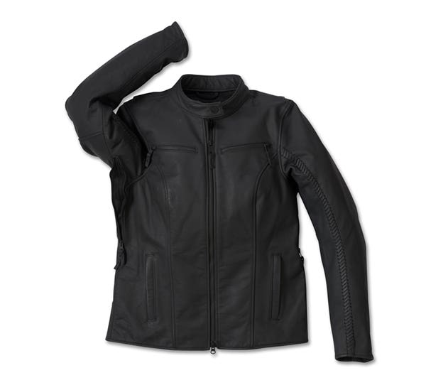 HARLEY-DAVIDSON WOMENS MOXIE WILLIE GLACED LEATHER JACKET